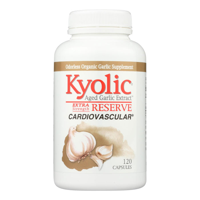 Kyolic - Aged Garlic Extract Cardiovascular Extra Strength Reserve - 120 Capsules.