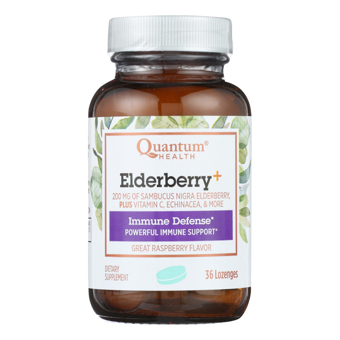 Quantum Elderberry Lozenges Raspberry - 36 Lozenges.