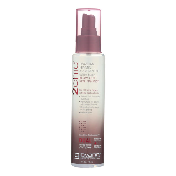 Giovanni 2chic Blow Out Styling Mist With Brazilian Keratin And Argan Oil - 4 Fl Oz.