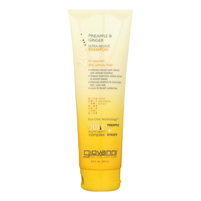 Giovanni Hair Care Products Shampoo - Pineapple And Ginger - Case Of 1 - 8.5 Oz.