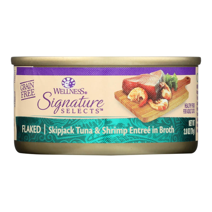 Wellness Pet Products Cat - Can - Tuna - Shrimp - Signature Selects - Case Of 12 - 2.8 Oz.