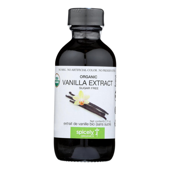 Spicely Organics - Organic Extract - Vanilla - Case Of 6 - 2 Fl Oz.