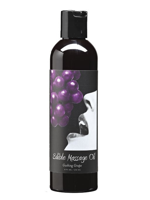 Massage Oil Edible Grape 8 Oz
