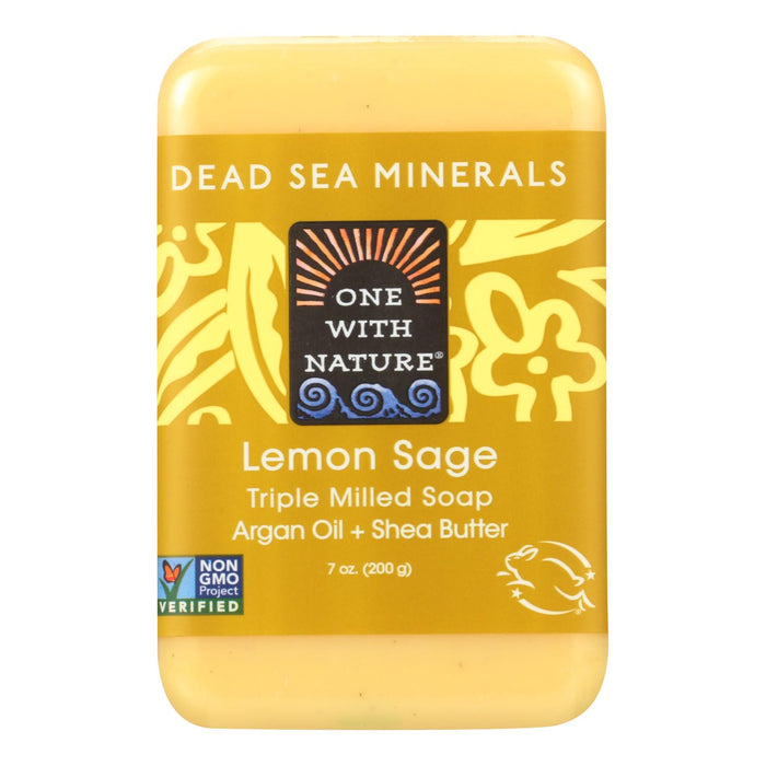 One With Nature Dead Sea Mineral Lemon Verbena Soap -7 Oz