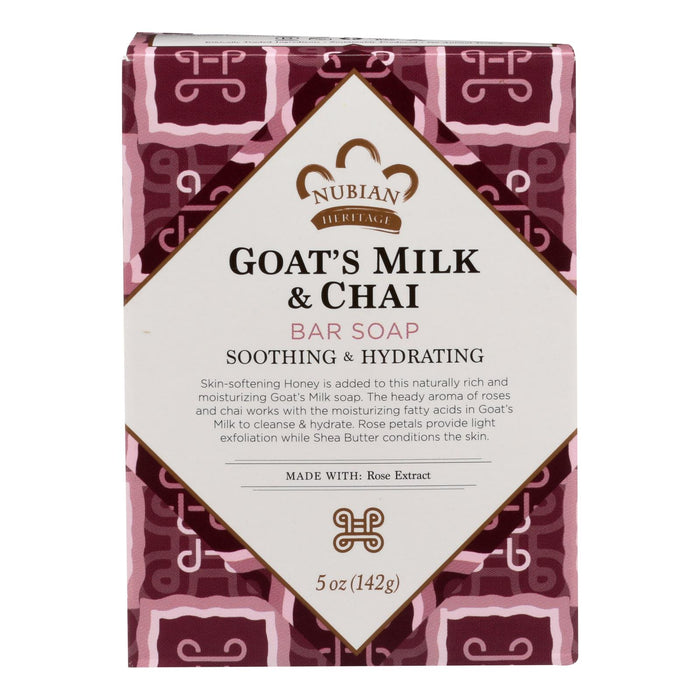 Nubian Heritage Bar Soap Goat's Milk And Chai -5 Oz
