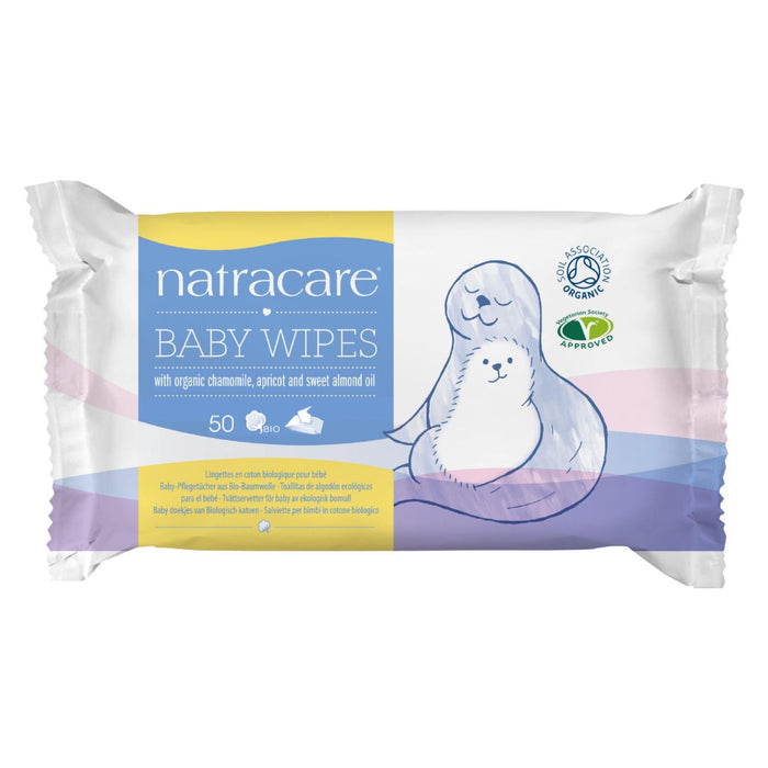 Natracare Organic Cotton Baby Wipes -50 Pack