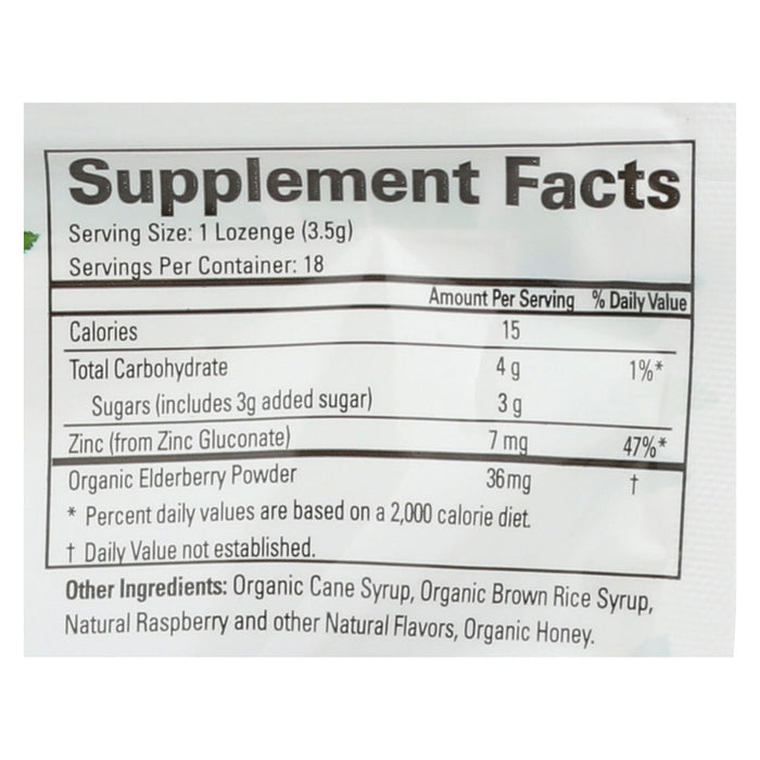 Quantum Research Zinc Lozenges -Elderberry Raspberry - 18 Count