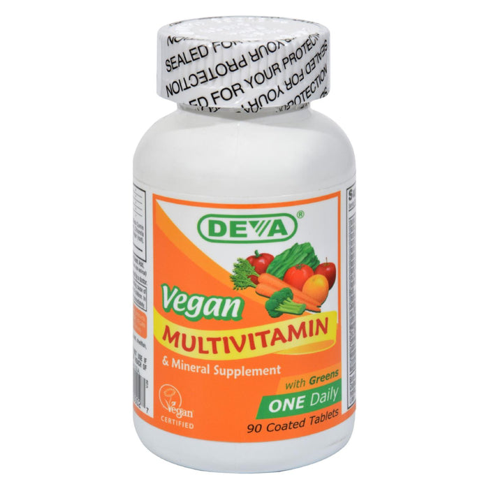 Deva Vegan Vitamins - Multivitamin And Mineral Supplement - 90 Coated Tablets.