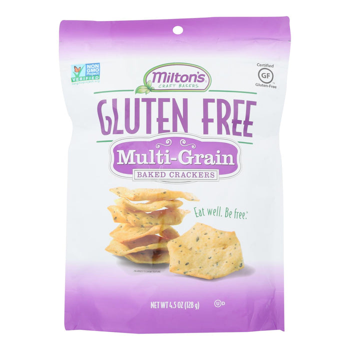 Miltons Gluten Free Baked Crackers -Multi Grain - Case Of 12 - 4.5 Oz.