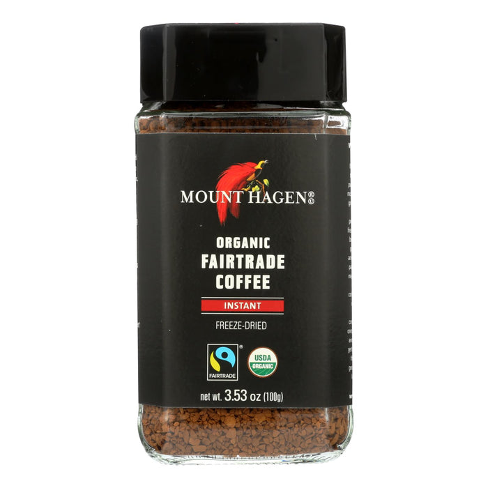 Mount Hagen Instant Organic Fairtrade Coffee  - Case Of 6 - 3.53 Oz.