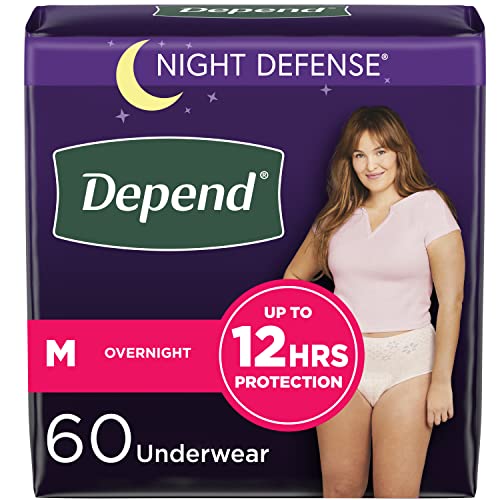 Depend Night Defense Adult Incontinence Underwear for Women, Overnight Protection and Comfort