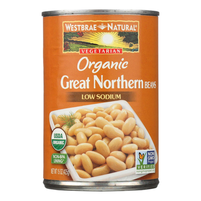 Westbrae Foods Organic Great Northern Beans - Case Of 12 - 15 Oz