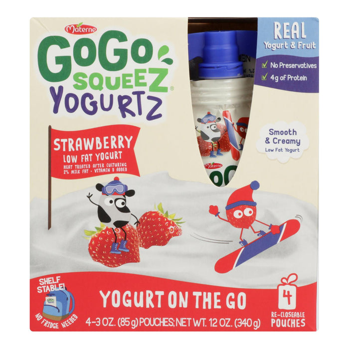 Gogo Squeez Low Fat Yogurt - Case Of 12 - 4/3 Oz