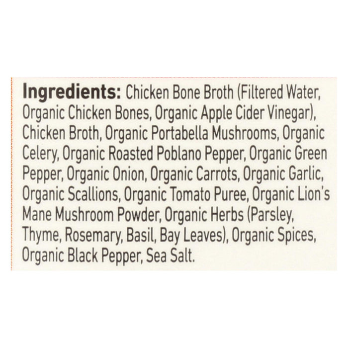 Kettle & Fire Mushroom Chicken Bone Broth  - Case Of 6 - 16.9 Oz.