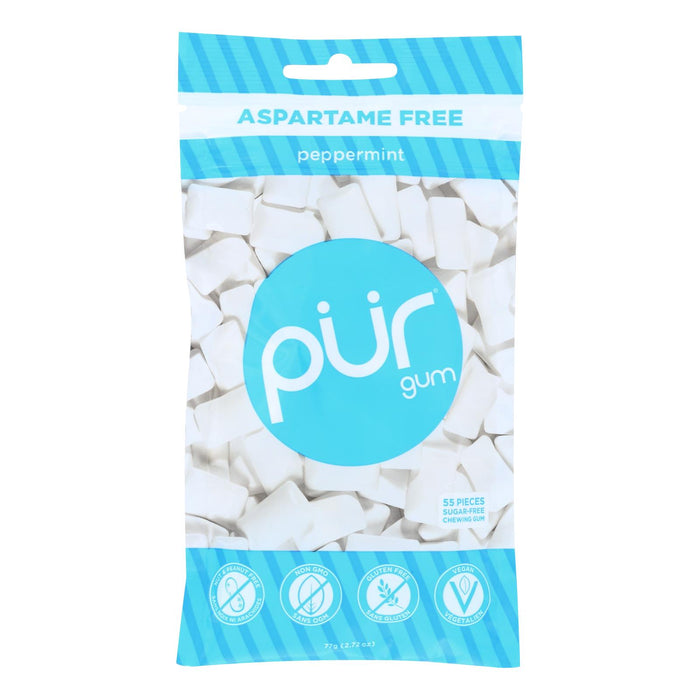 Pur Peppermint Gum  - Case Of 12 - 2.72 Oz