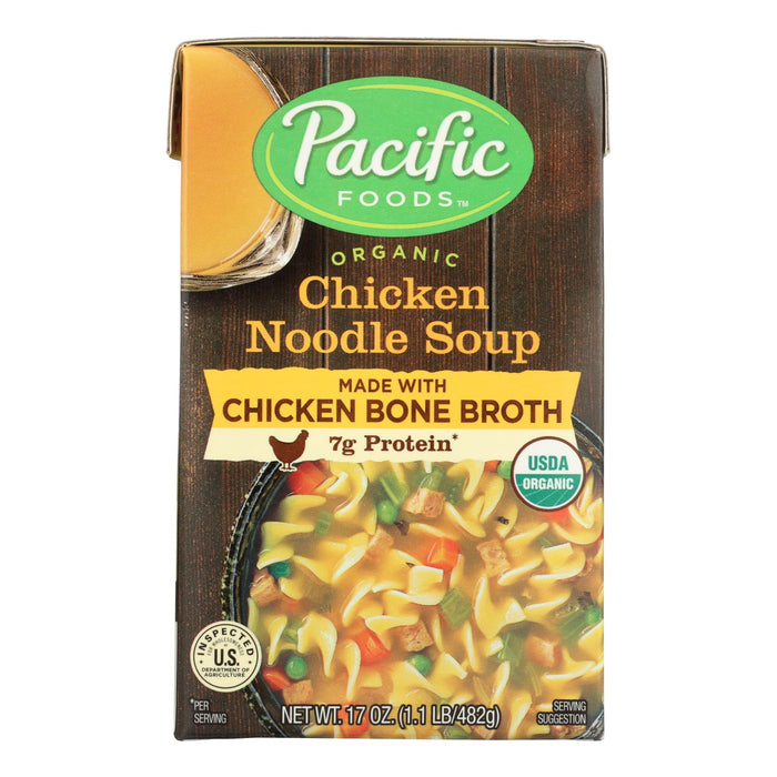Pacific Natural Foods Chicken Noodle Soup - Case Of 12 - 17 Oz
