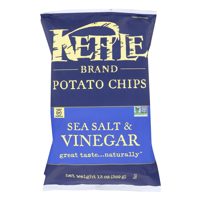 Kettle Brand - Potato Chps Sea Salt & Vngar - Case Of 9 - 13 Oz.