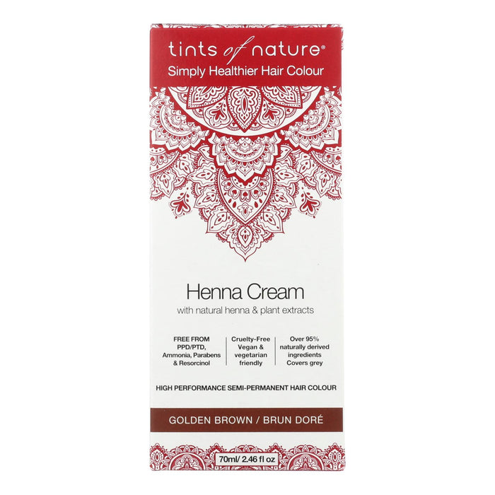 Tints Of Nature - Henna Cream Golden Brown - 2.46 Fz