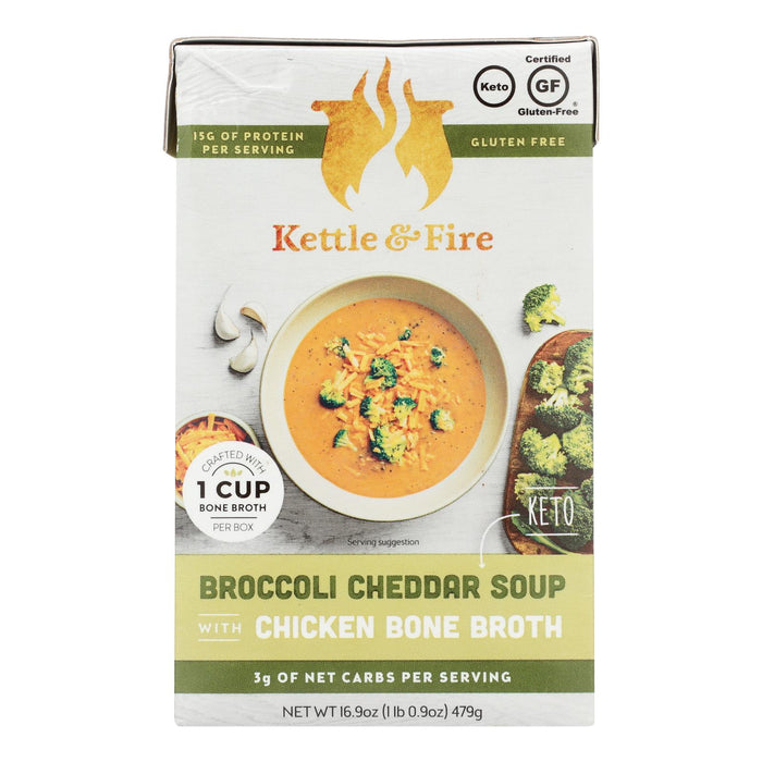 Kettle And Fire - Keto Soup Broc Ched/chkbb - Case Of 6 - 16.9 Oz..