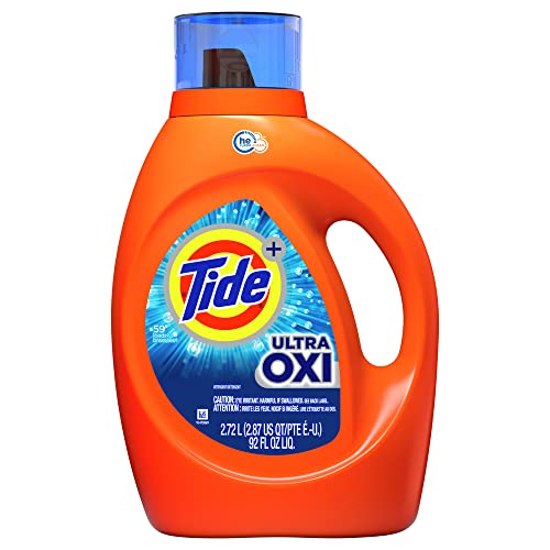 Tide Ultra Oxi Laundry Detergent Liquid Soap - High Efficiency (HE), 59 Loads, 92 Fl Oz (Pack of 1)