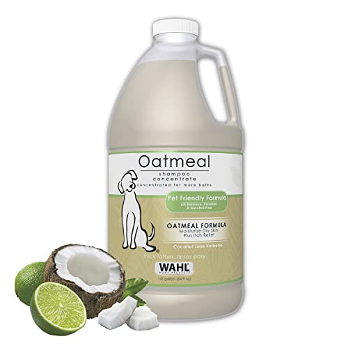 Wahl Dry Skin & Itch Relief Pet Shampoo for Dogs Ð Oatmeal Formula with Coconut Lime Verbena 64oz - Model 821004-050