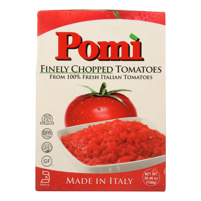 Pomi Tomatoes Chopped Tomatoes - Finely - Case Of 12 - 26.46 Oz.
