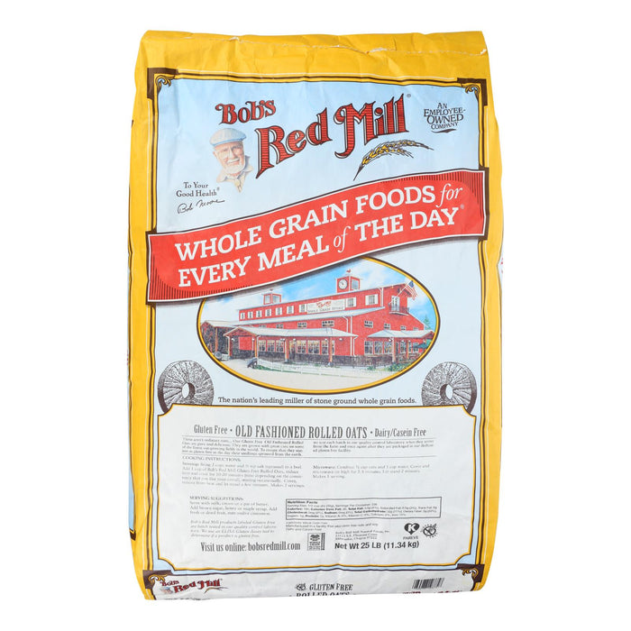 Bob's Red Mill Gluten Free Old Fashion Rolled Oats - Single Bulk Item - 25 lb