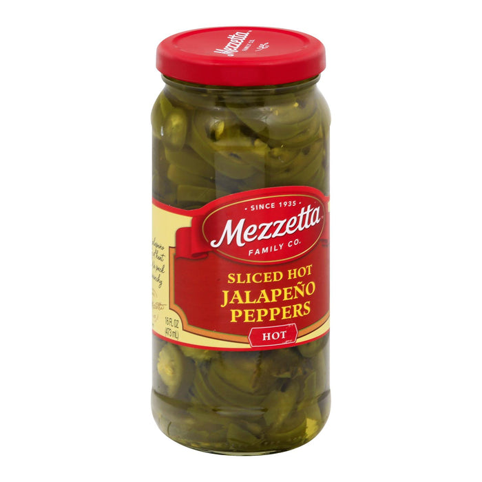 Mezzetta Hot Jalapeno Peppers - Sliced - Case Of 6 -16 Oz.