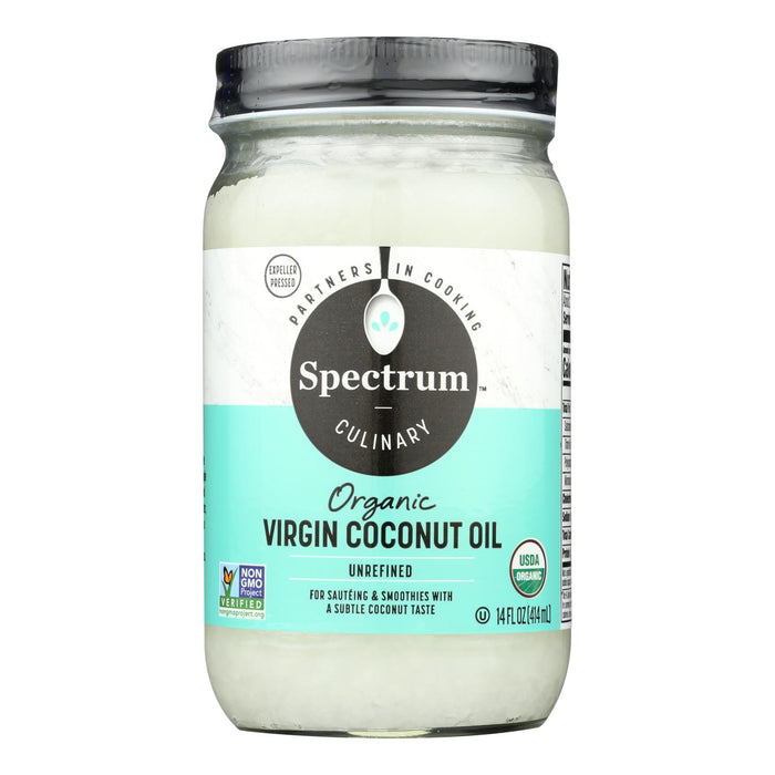 Spectrum Naturals Organic Unrefined Coconut Oil - Case Of 12 - 14 Fl Oz