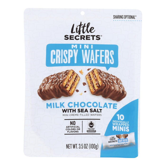 Little Secrets - Crispy Wafrs Milk Chocolate Sea Salt - Case Of 6-3.5 Oz.
