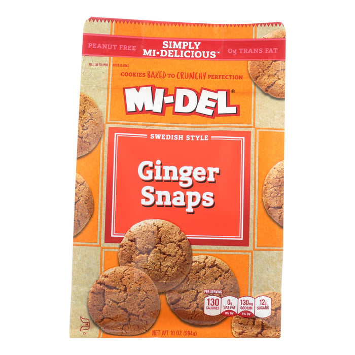 Midel Cookies - Ginger Snaps - Case Of 8 - 10 Oz.