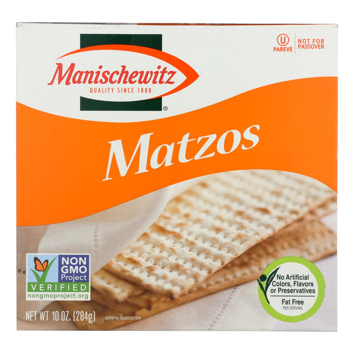 Manischewitz -Matzos Crackers - Unsalted - Case Of 12 - 10 Oz.