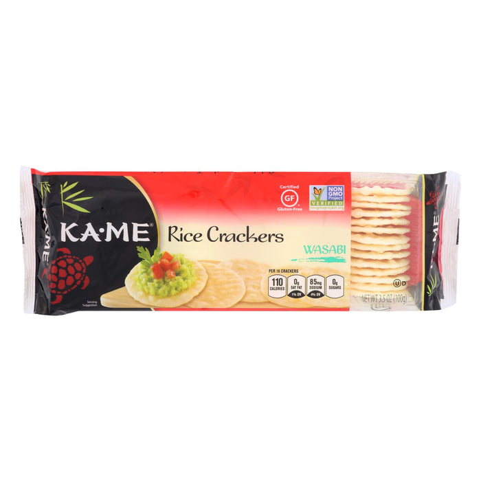 Kame Rice Crackers - Wasabi - 3.5 Oz - Case Of 12.