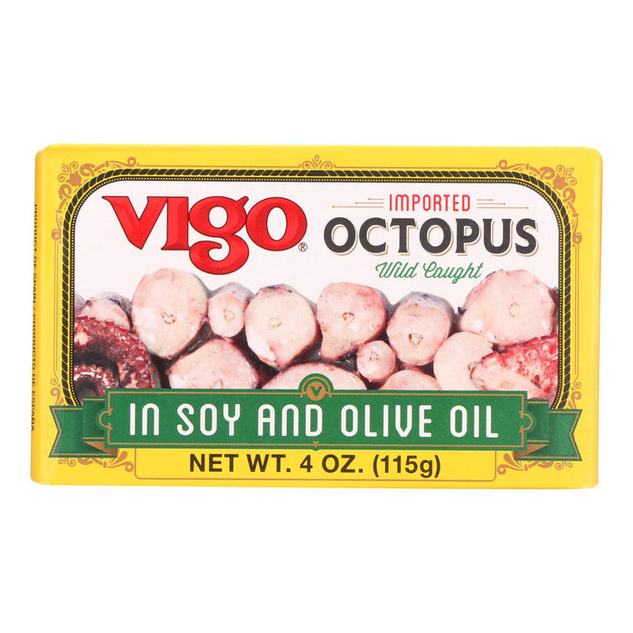 Vigo Wild Caught Octopus In Soy And Olive Oil  - Case Of 10 - 4 Oz