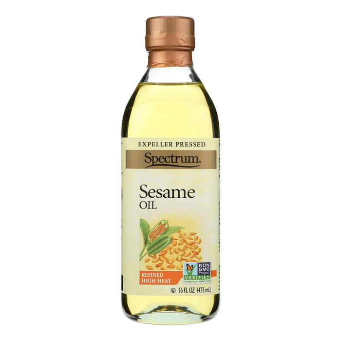Spectrum Naturals Refined Sesame Oil - Case Of 12 - 16 Fl Oz