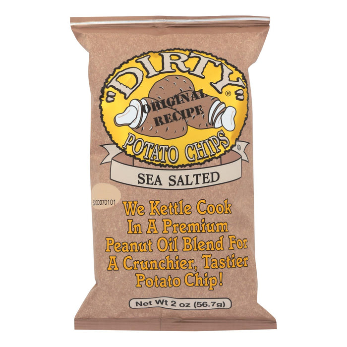 Dirty Chips -Potato Chips - Sea Salted - Case Of 25 - 2 Oz.