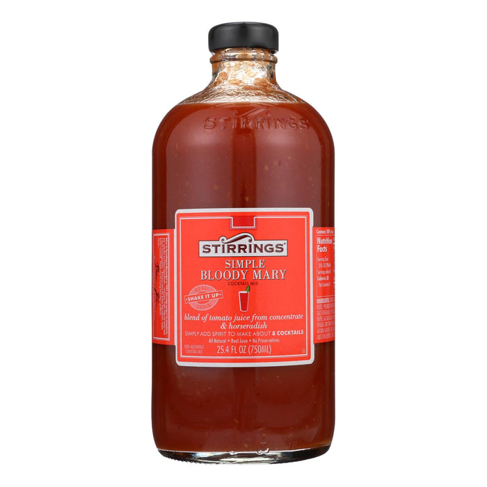Stirrings Cocktail Mixer - Bloody Mary - Case Of 6 - 750 Ml.
