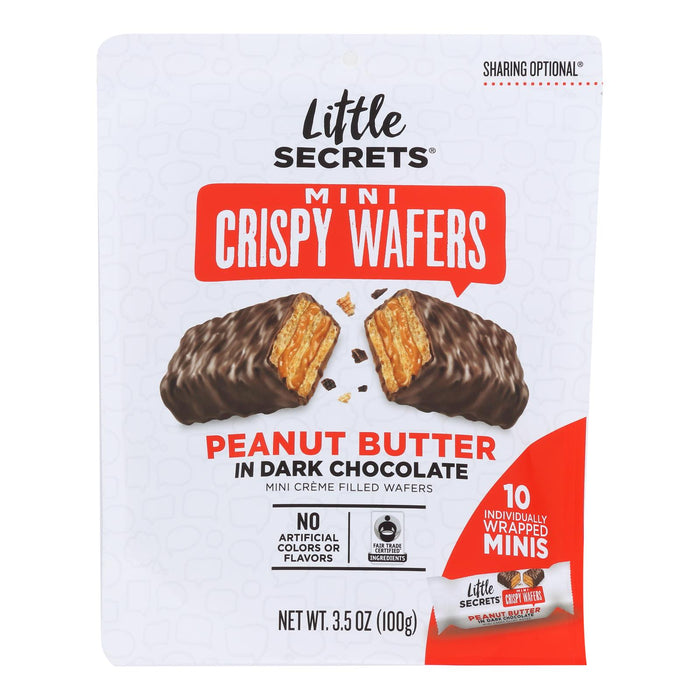 Little Secrets - Crispy Wafrs Dark Chocolate Pb - Case Of 6-3.5 Oz.