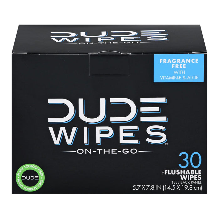 Dude Wipes -Wipes Travel Singles - 30 Ct.