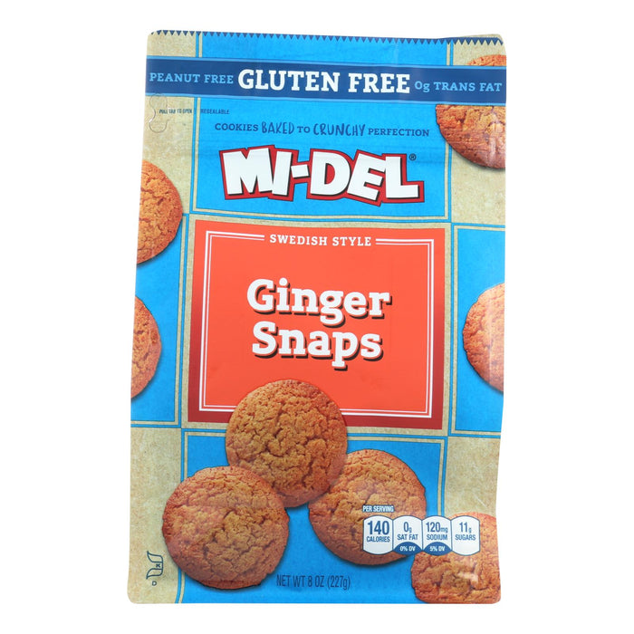 Midel Cookies - Ginger Snaps - Case Of 8 - 8 Oz.