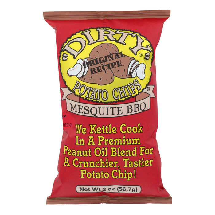 Dirty Chips -Potato Chips - Mesquite Bbq - Case Of 25 - 2 Oz.
