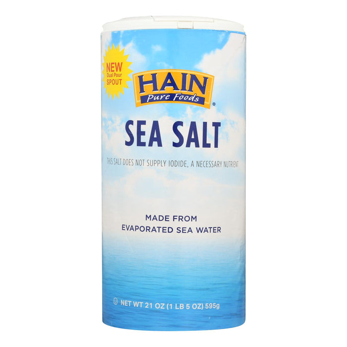 Hain Sea Salt - Case Of 8 - 21 Oz.