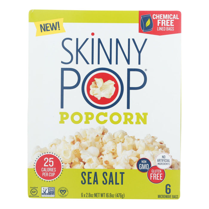 Skinnypop Popcorn - Popcorn Mirco Sea Salt - Case Of 6 - 6/2.8  Oz