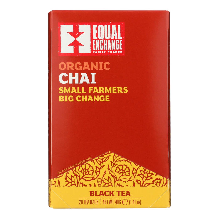 Equal Exchange Organic Chai Tea - Chai Tea - Case Of 6 - 20 Bags