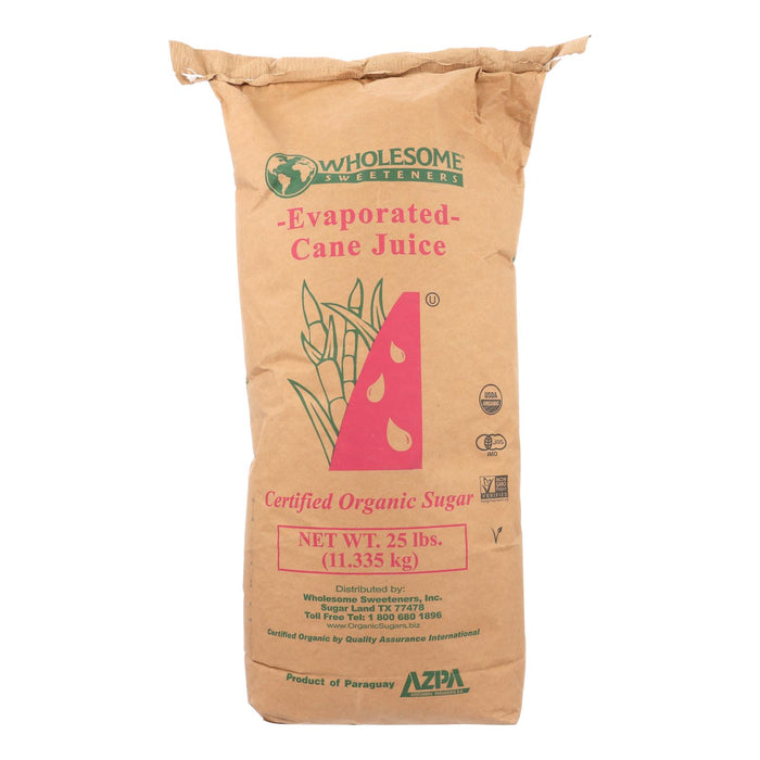 Wholesome Sweeteners Cane Sugar Organic And Natural -Single Bulk Item - 25lb