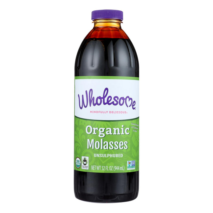 Wholesome Sweeteners Organic Molasses - Liquid Sweetener - Case Of 12 - 32 Oz