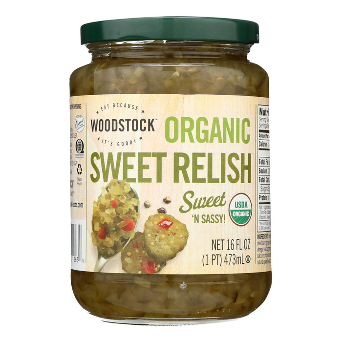 Woodstock Organic Sweet Relish -Case Of 12 - 16 Oz