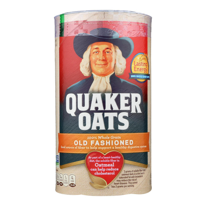 Quaker 100% Whole Grain Old Fashioned Oats  - Case Of 12 - 18 Oz