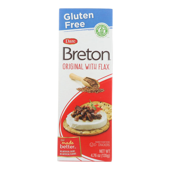 Breton/dare - Crackers - Original With Flax - Case Of 6 - 4.76 Oz