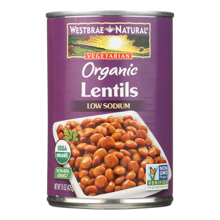 Westbrae Foods Organic Lentils Beans - Case Of 12 - 15 Oz